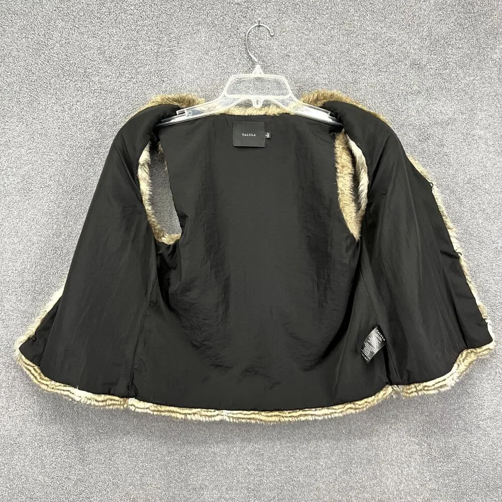 TALULA Vest‎ Womens Medium Brown Faux Fur Aritzia Park Slope Plush Jacket